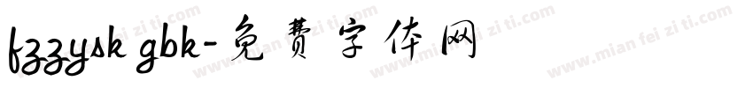 fzzysk gbk字体转换
